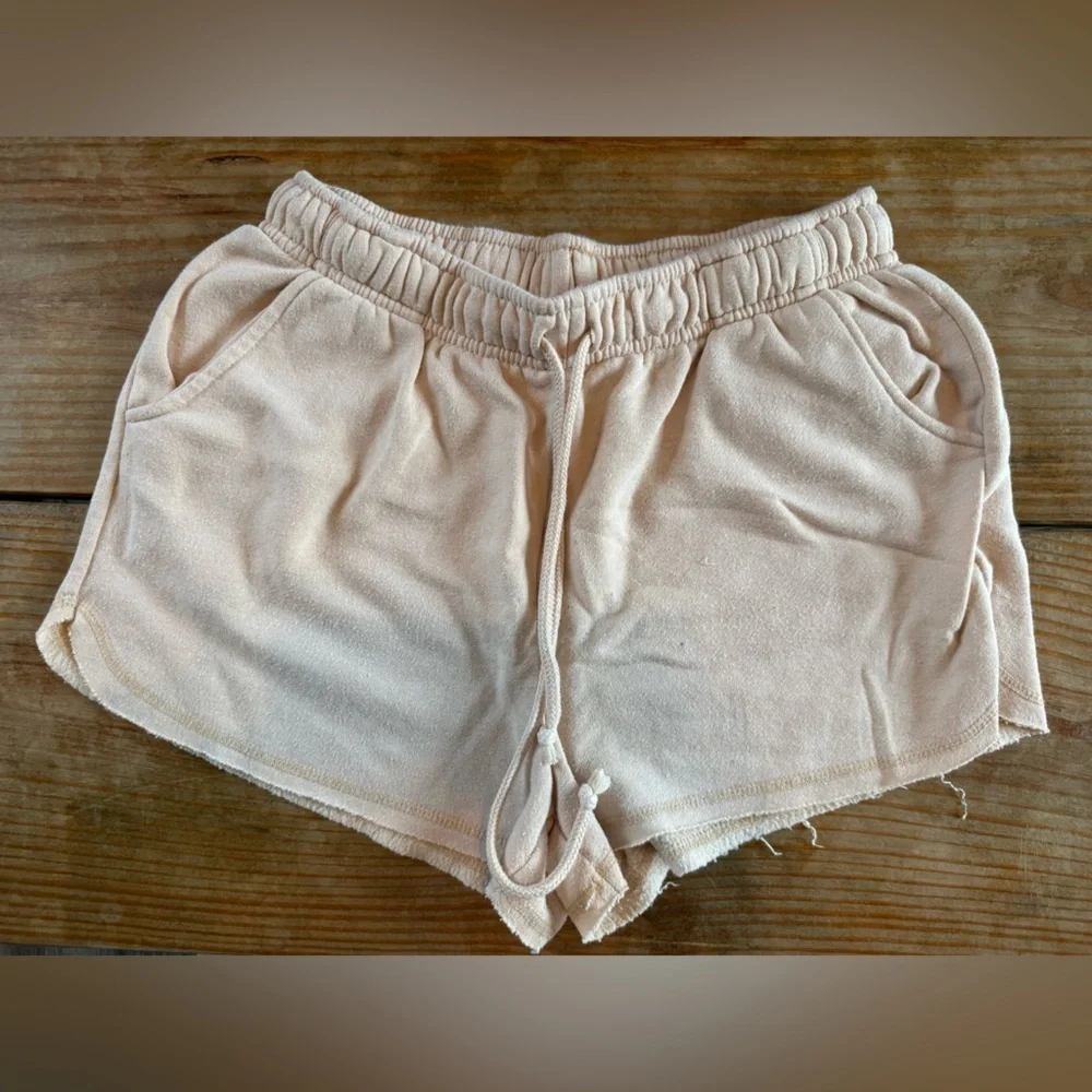 Juniors Wild Skye High Rise Light Coral Comfy Shorts Size Medium
